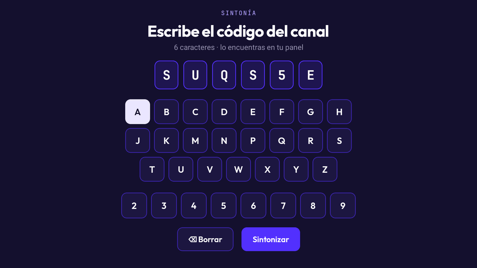 Sintonizar un canal